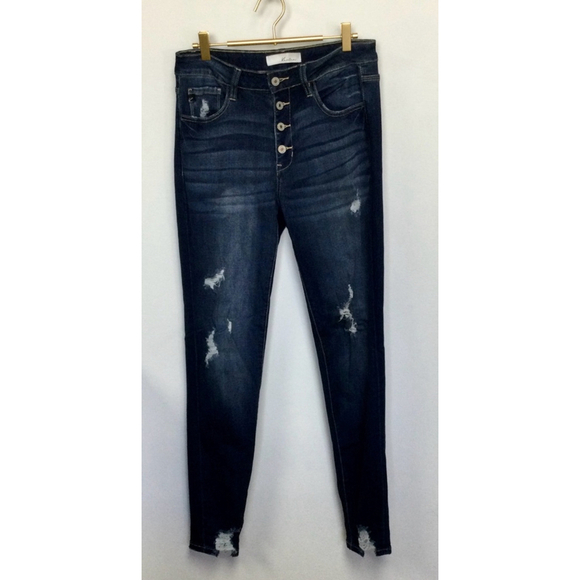 Women's KanCan Jeans, Size 27, Dark Blue - Picture 1 of 10